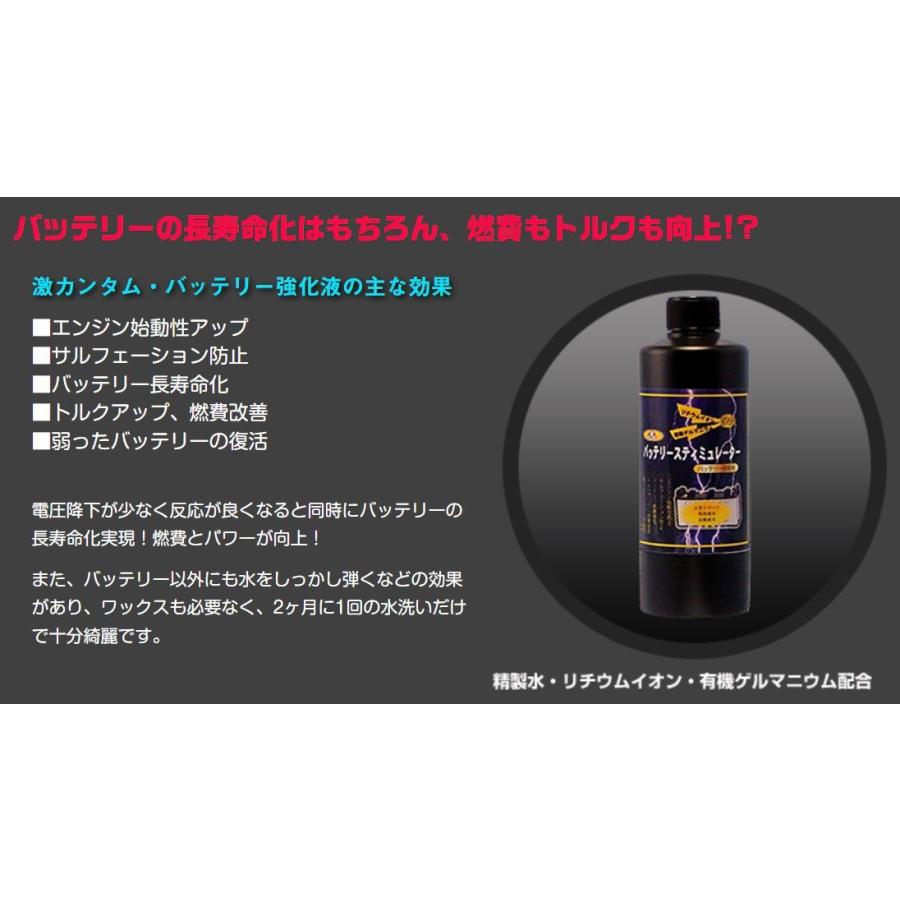 激カンタム バッテリー強化液 300ml バッテリースティミュレーター バッテリー 刺激剤 BATTERY STIMULATOR｜crossroadnet｜02