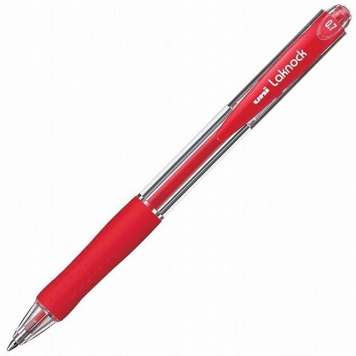 まとめ） 油性ボールペン 三菱鉛筆 VERY楽ノック 赤 SN10007.15