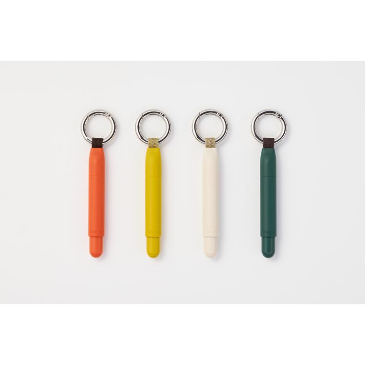 新品三角カラビナ+ポール付「ほぼ未使用保証書付」マックワン　グラスカーキL 三菱鉛筆 ＆knot カラビナ付きボールペン ジェットストリーム