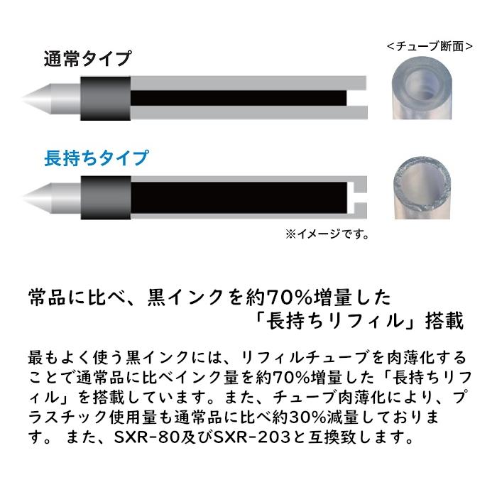 三菱鉛筆 ジェットストリーム 長持ちリフィル 0.5mm 油性ボールペン 黒