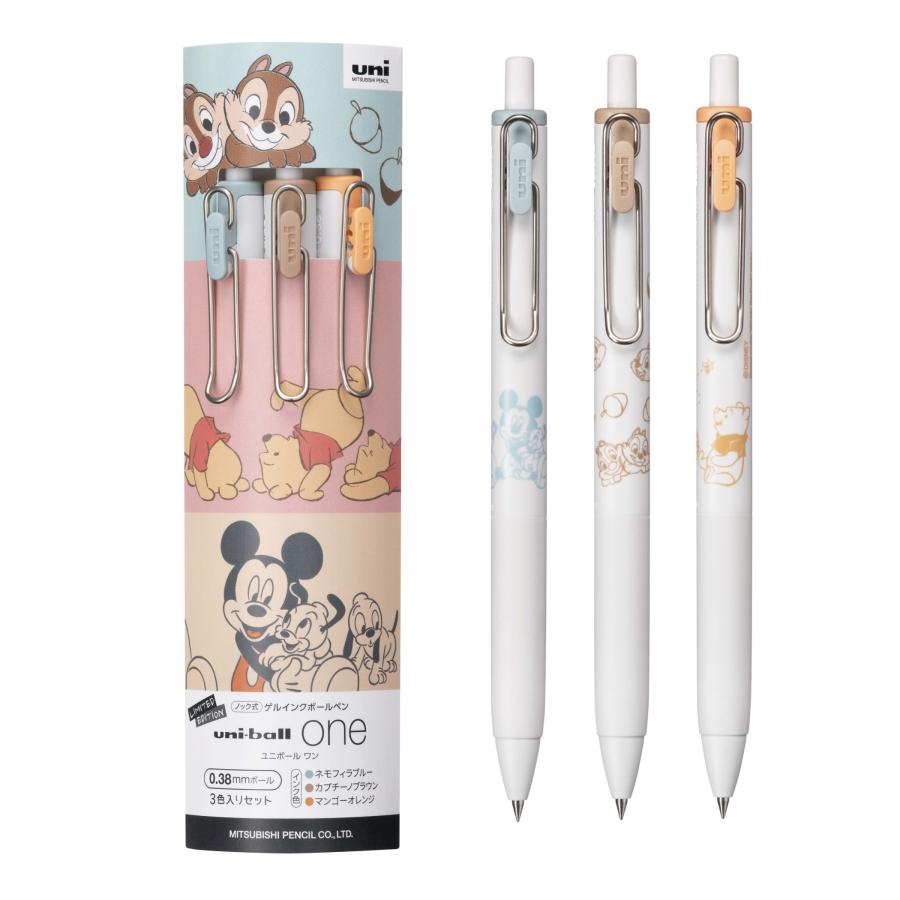 三菱鉛筆 限定 ユニボール ワン 3色セット ディズニー Aミッキー 三菱鉛筆 限定 ユニボール ワン 3色セット ディズニー Aミッキー