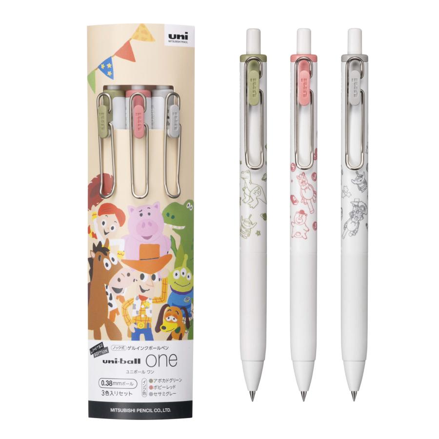 三菱鉛筆 限定 ユニボール ワン 3色セット ディズニー Aトイ 三菱鉛筆 限定 ユニボール ワン 3色セット ディズニー Aトイ
