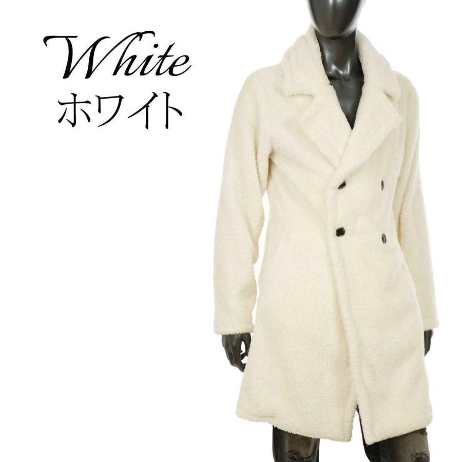 ボア コート ロング メンズ Pコート 男性 アウター ダブル ライトアウター もこもこ おしゃれ 年新作 秋 冬 ホワイト ブラウン ブラック 白 黒 B 02ie B 02 Crossworldyahoo 店 通販 Yahoo ショッピング