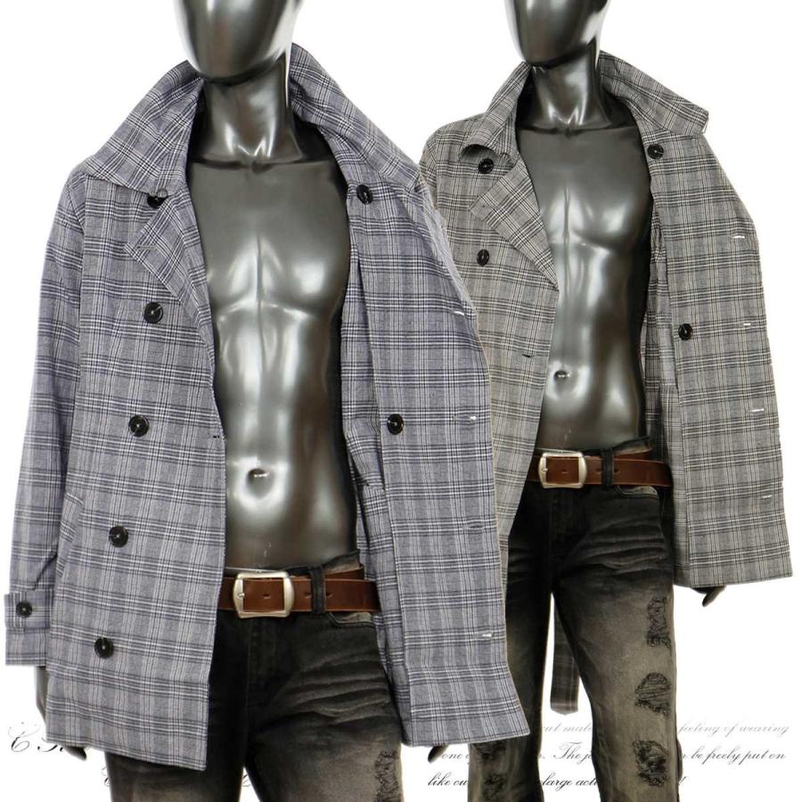 綿麻 スプリングコート メンズ カジュアル イタリアン 薄手 トレンチ