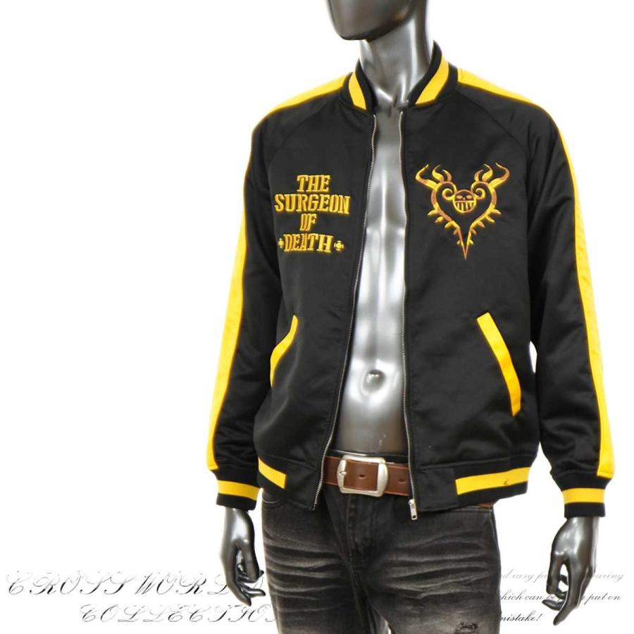 スカジャン キャラ メンズ ユニセックス トラファルガー ロー刺繍 サテン ワンピース 横須賀ジャンバー キャラクター 年新作 春 ブラック 黒 S0217 03hy S0217 03 Crossworldyahoo 店 通販 Yahoo ショッピング