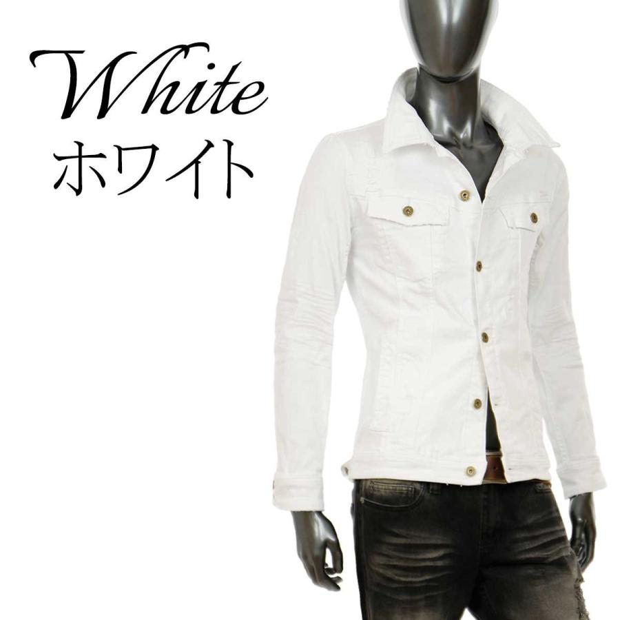 デニムジャケット メンズ Gジャン メンズ ダメージ加工 ショート丈 おしゃれ 2ポケット ちょいワル 春 白 黒 ブラック ホワイト V 01hp V 01 Crossworldyahoo 店 通販 Yahoo ショッピング