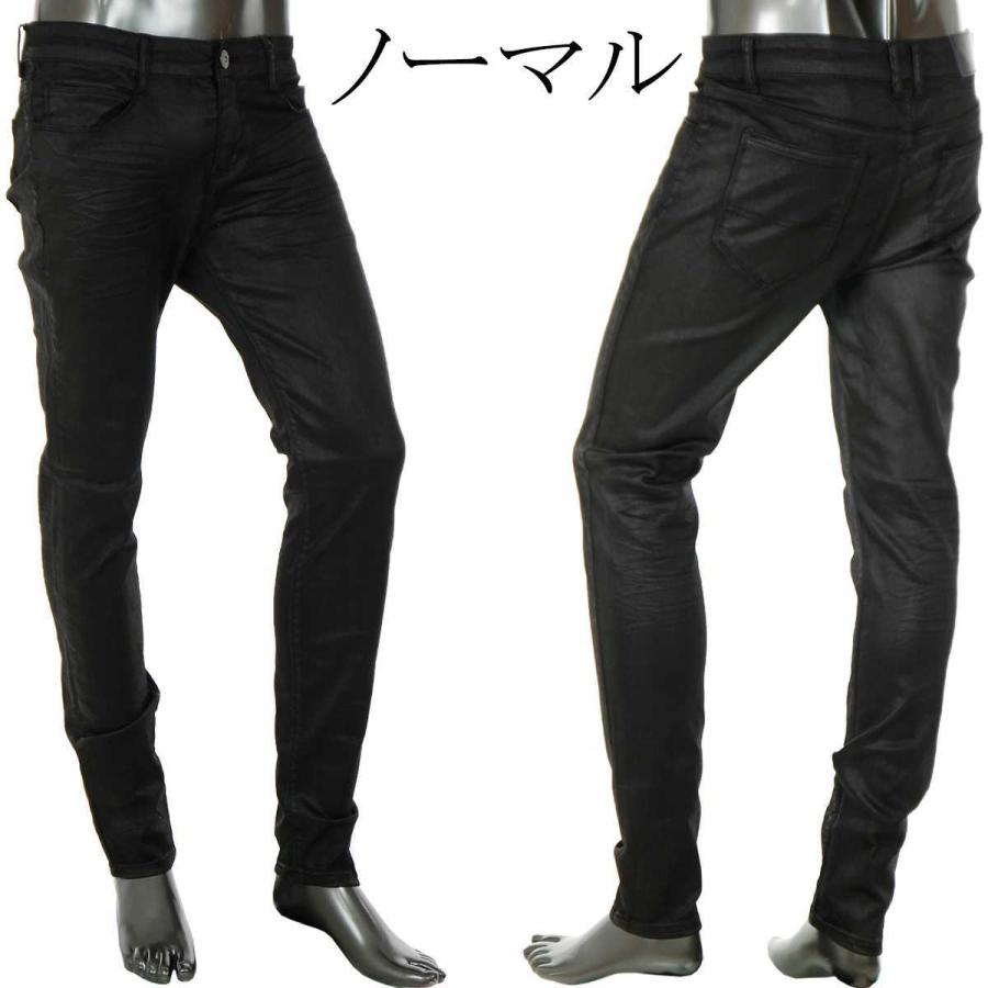ダメージジーンズ スキニー メンズ セミローライズ デニム パリパリ素材 コーティング タイト スリム ブラック 黒 お兄系 ちょいワル 年新作 V0210 01if V0210 01 Crossworldyahoo 店 通販 Yahoo ショッピング