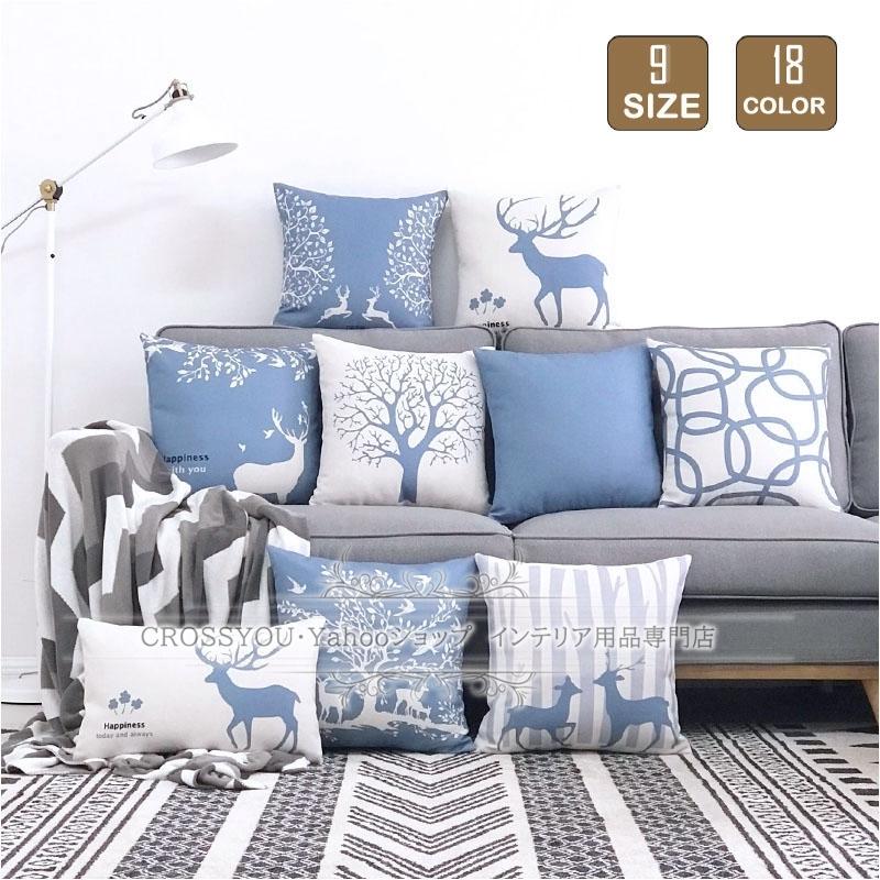 北欧 クッションカバー 座布団カバー 鹿柄 大きさサイズ ソファ背当て 装飾枕カバー 60 60 70 70 部屋雑貨 家庭用 オフィス 椅子 Sf624 Crossyou 通販 Yahoo ショッピング
