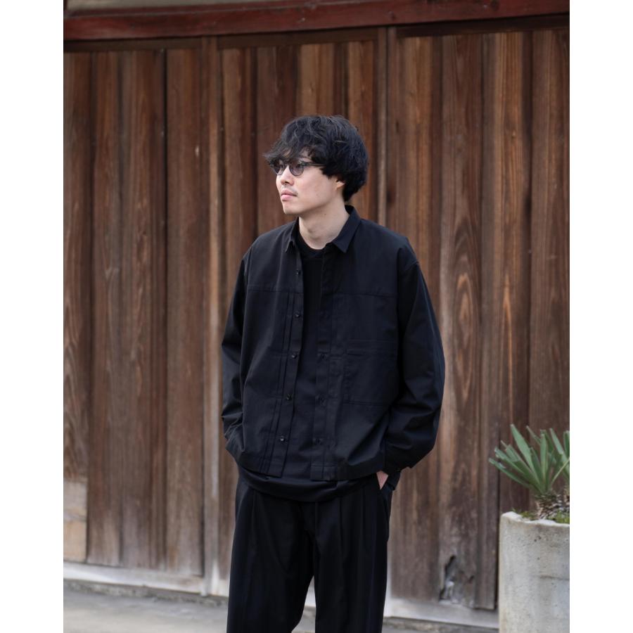 AFTERHOURS PLEATED BLOUZON 25SS 黒 AFTERHOURS（アフターアワーズ） SALE！アフターアワーズ プリーツ