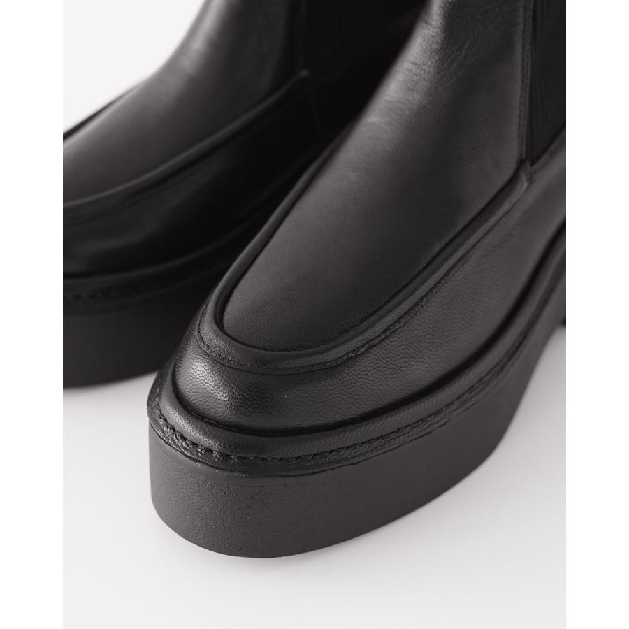 ALM. ブラックレザー シューズ 38 ルミニーオ ビジネスシューズ メンズ 本革 プレーントゥ 防水 革靴