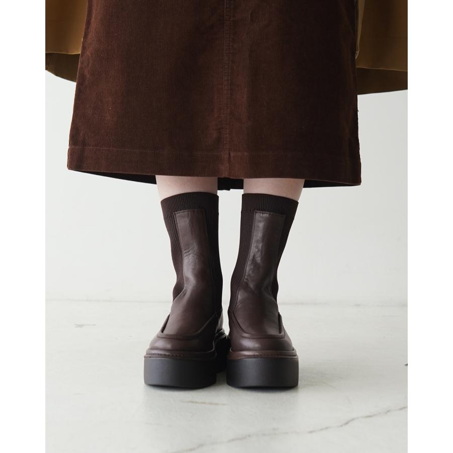 ALM. ADELA LEATHER BOOTS ブラウン 38 24.5cm