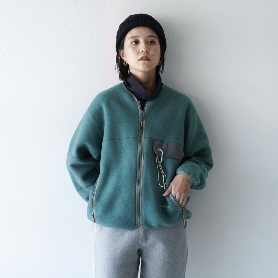 and wander アンドワンダー ウール フリース カーディガン wool fleece 