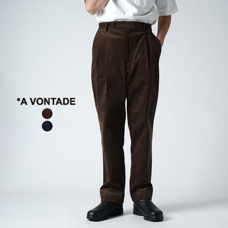 A VONTADE アボンタージ 2タック コーデュロイ スラックス 2 Tac A VONTADE アボンタージ 2タック コーデュロイ スラックス 2 Tac