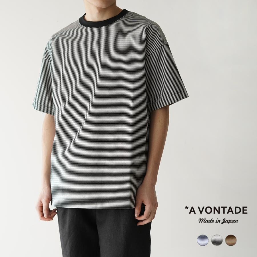 A VONTADE / ミニボーダー ポケットTシャツ（Tシャツ/カットソー