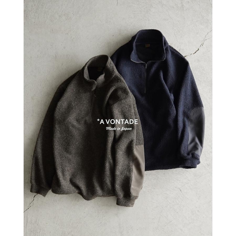 A VONTADE アボンタージ アウター ウールパイルハーフジップジャケット