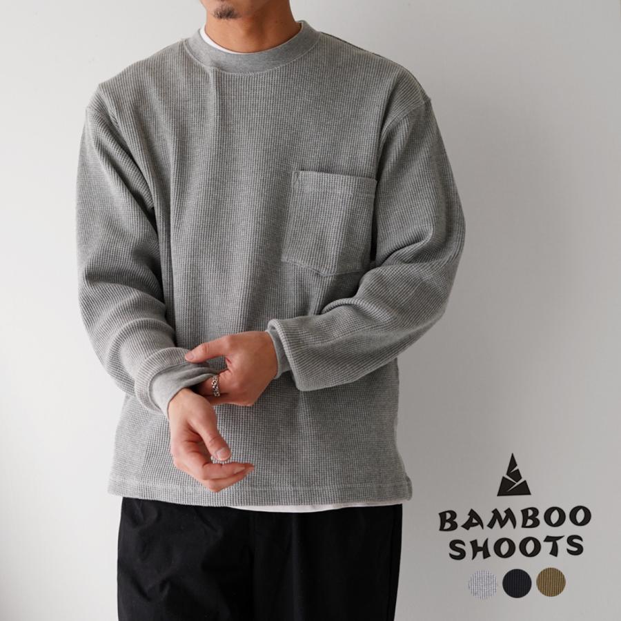 バンブーシュート Bamboo Shoots サーマルニット 長袖 ポケットtシャツ L S ワッフル クルーネック カットソー メンズ 送料無料 Bamb Crouka Yahoo 店 通販 Yahoo ショッピング