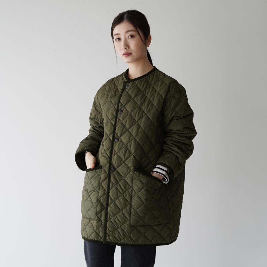 バブアー ノーカラー コート レディース ナイロン キルティング QUILTED NO COLLAR COAT NYLON Barbour SLQ0020｜crouka｜03