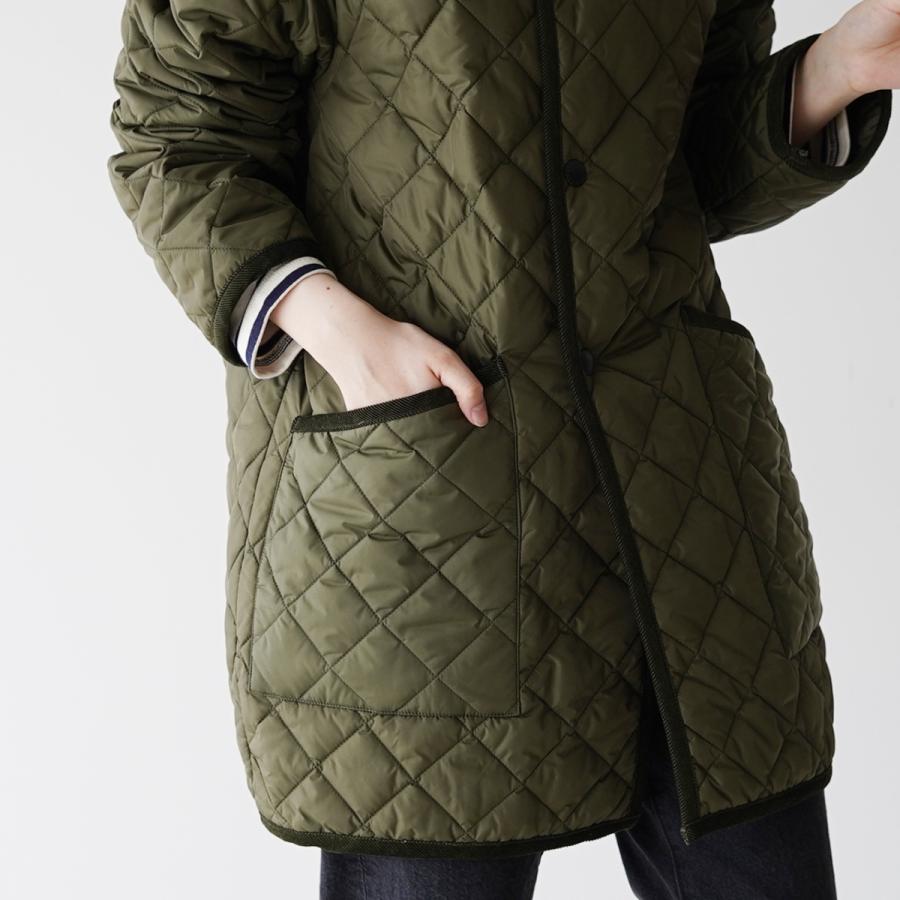 バブアー ノーカラー コート レディース ナイロン キルティング QUILTED NO COLLAR COAT NYLON Barbour SLQ0020｜crouka｜07