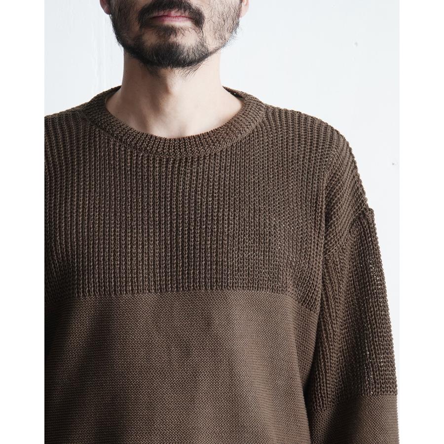 バージスブルック/BASISBROEK ギマコットンニットプルオーバー メンズ