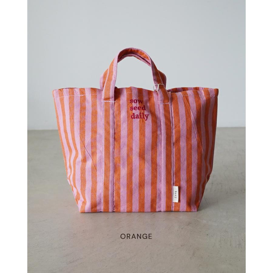 ビージ beej トートバッグ ストライプ レディース Stripe fabric