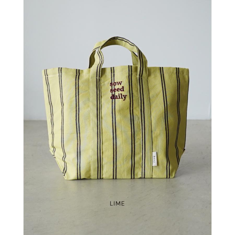 ビージ beej トートバッグ ストライプ レディース Stripe fabric