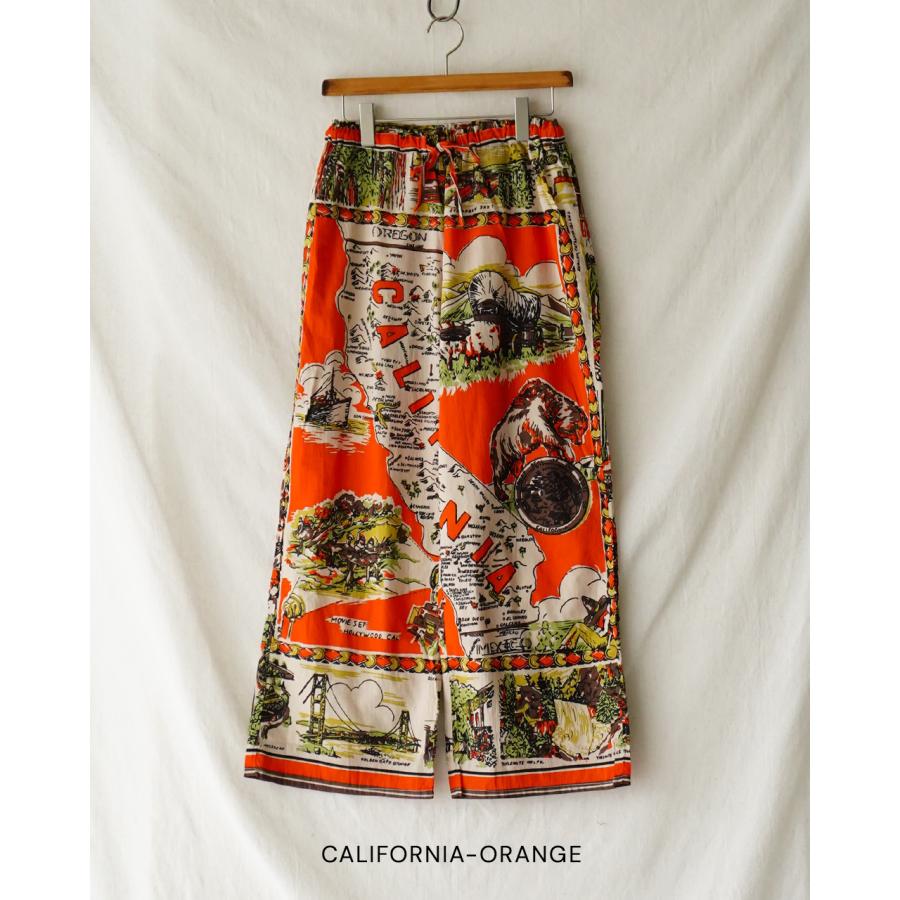 ビンドゥー BINDU イージーパンツ コットンボイル マッププリント  レディース Cotton Voile / Easy Pants BM-80320S26 BM-80320S25 【レビュー企画対象】の画像