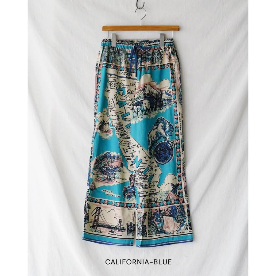 ビンドゥー BINDU イージーパンツ コットンボイル マッププリント  レディース Cotton Voile / Easy Pants BM-80320S26 BM-80320S25 【レビュー企画対象】の画像