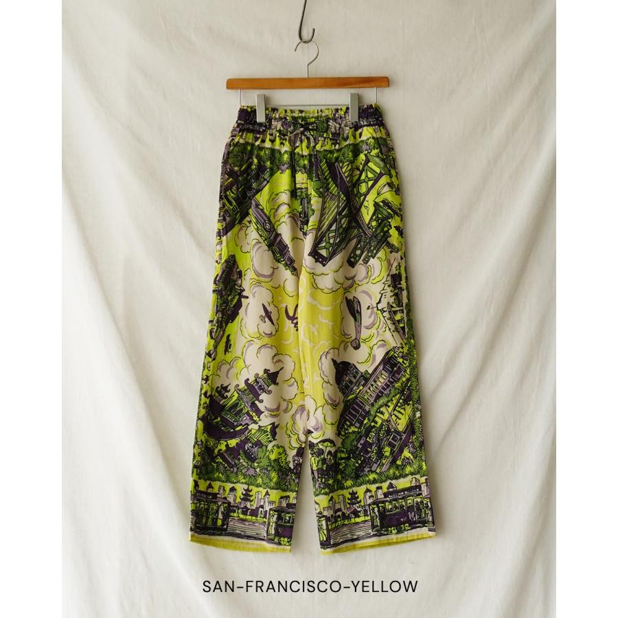 ビンドゥー BINDU イージーパンツ コットンボイル マッププリント  レディース Cotton Voile / Easy Pants BM-80320S26 BM-80320S25 【レビュー企画対象】の画像