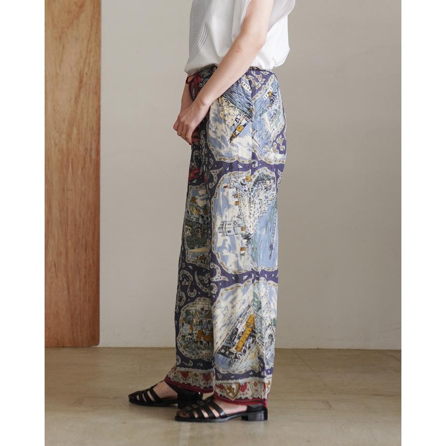 ビンドゥー BINDU イージーパンツ コットンボイル マッププリント  レディース Cotton Voile / Easy Pants BM-80320S26 BM-80320S25 【レビュー企画対象】の画像