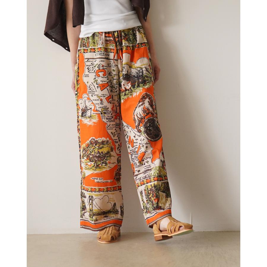 ビンドゥー BINDU イージーパンツ コットンボイル マッププリント  レディース Cotton Voile / Easy Pants BM-80320S26 BM-80320S25 【レビュー企画対象】の画像