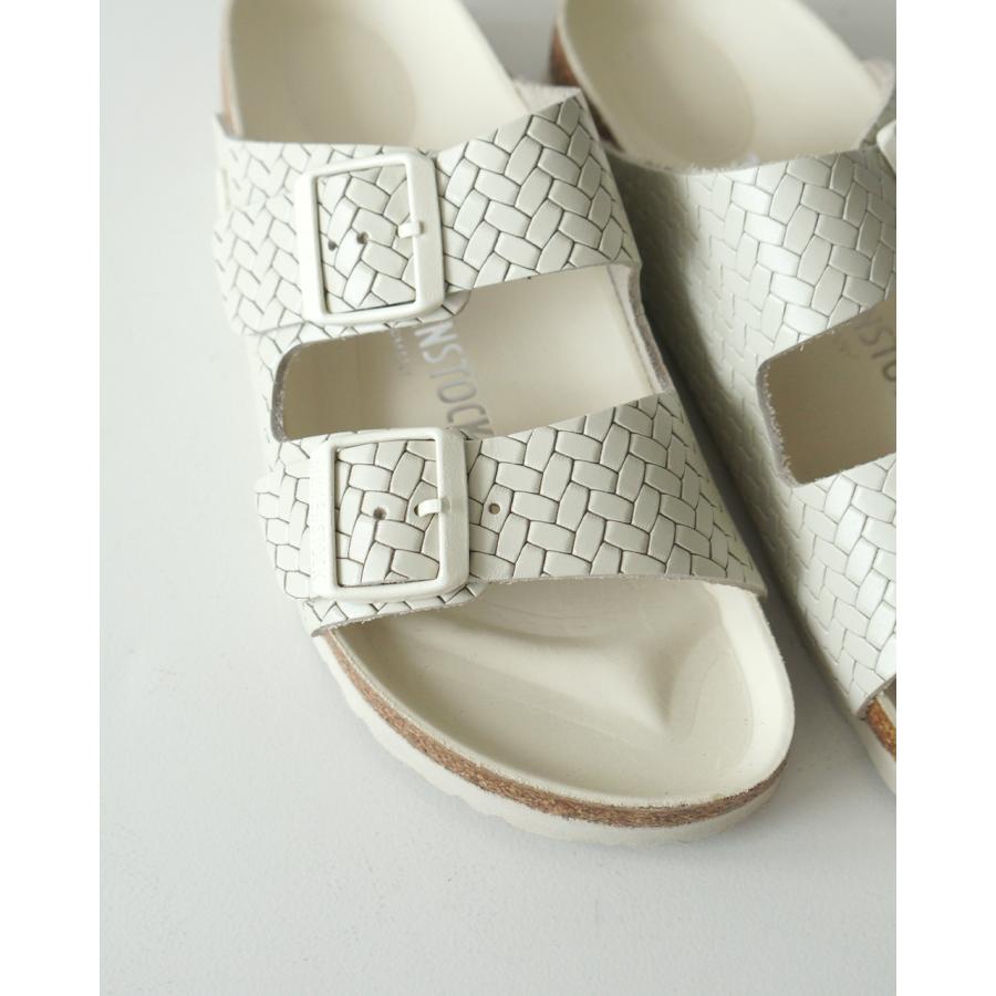 ビルケンシュトック　アリゾナ　エンボス　ホワイト　EU37 24cm BIRKENSTOCK（ビルケンシュトック） アリゾナ LENA ウーブンエンボス