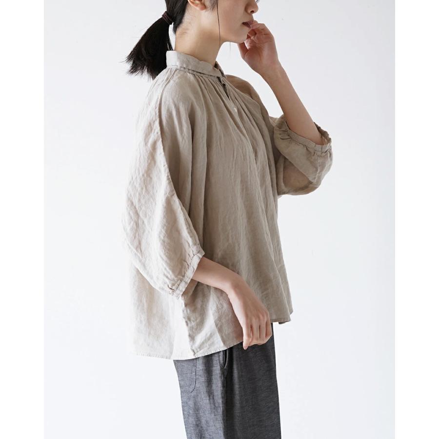 ブロカント Brocante シャツ リネンキャンバス グランシャツ 