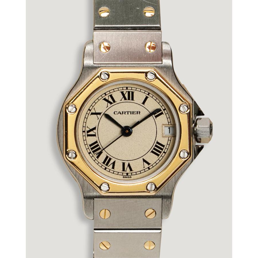 カルティエ Cartier サントスオクタゴンSM アンティーク腕時計  