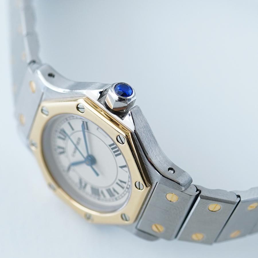 カルティエ Cartier サントスオクタゴンSM 1990年代製 アンティーク腕時計 レディース 2022秋冬 5281｜crouka｜04