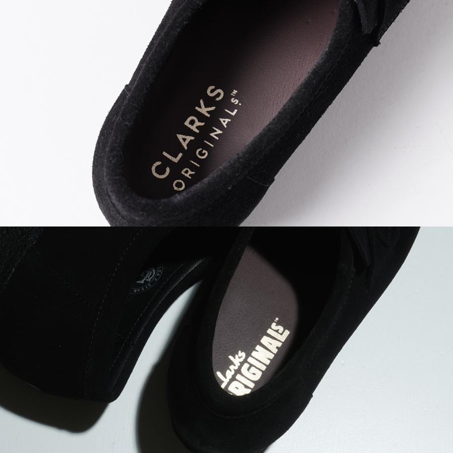 CLARKS ORIGINALS ワラビーローファー　ブラックUK7 メンズ ワラビーローファー / WallabeeLoafer（ブラックスエード