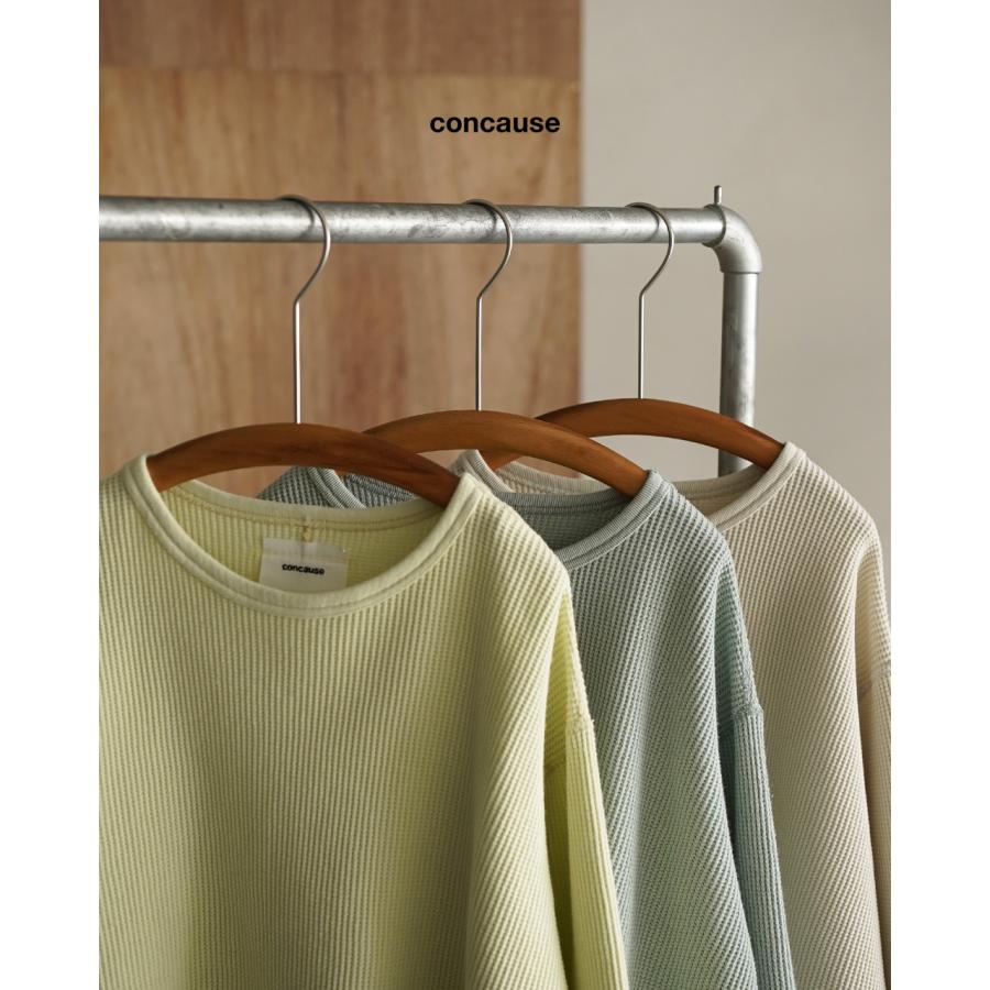 concause（コンコース） カットソー ワッフル ロングスリーブ Tシャツ