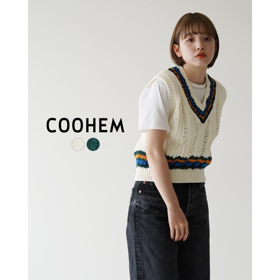 Coohem コーヘン COOHEM スカシ チルデン ニット ベスト SUKASHI Coohem コーヘン COOHEM スカシ チルデン ニット ベスト SUKASHI