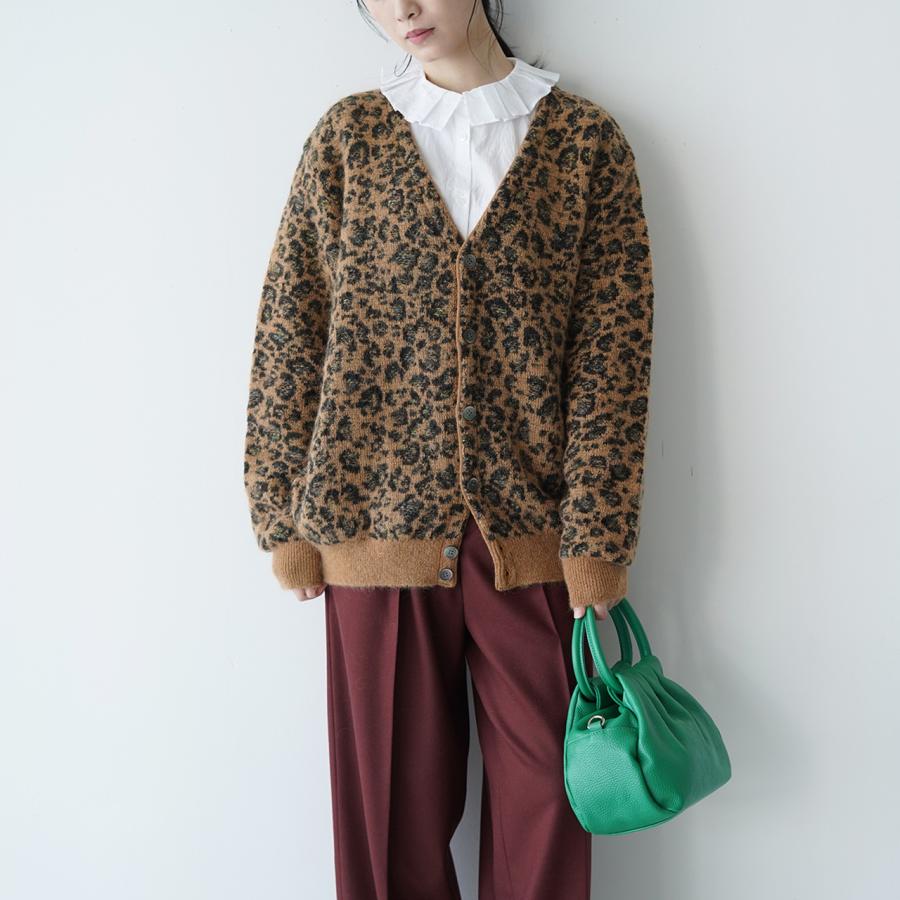 コーヘン COOHEM レオパード ツイード カーディガン LEOPARD TWEED C D コーヘン COOHEM レオパード ツイード カーディガン LEOPARD TWEED C D