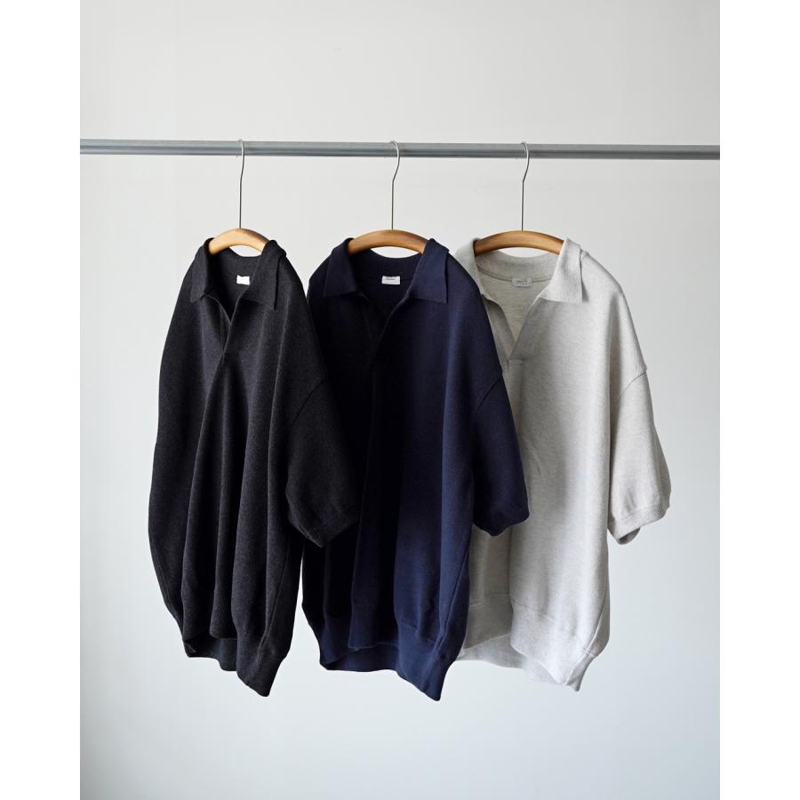 crepuscule（クレプスキュール） ポロシャツ モスステッチ スキッパー