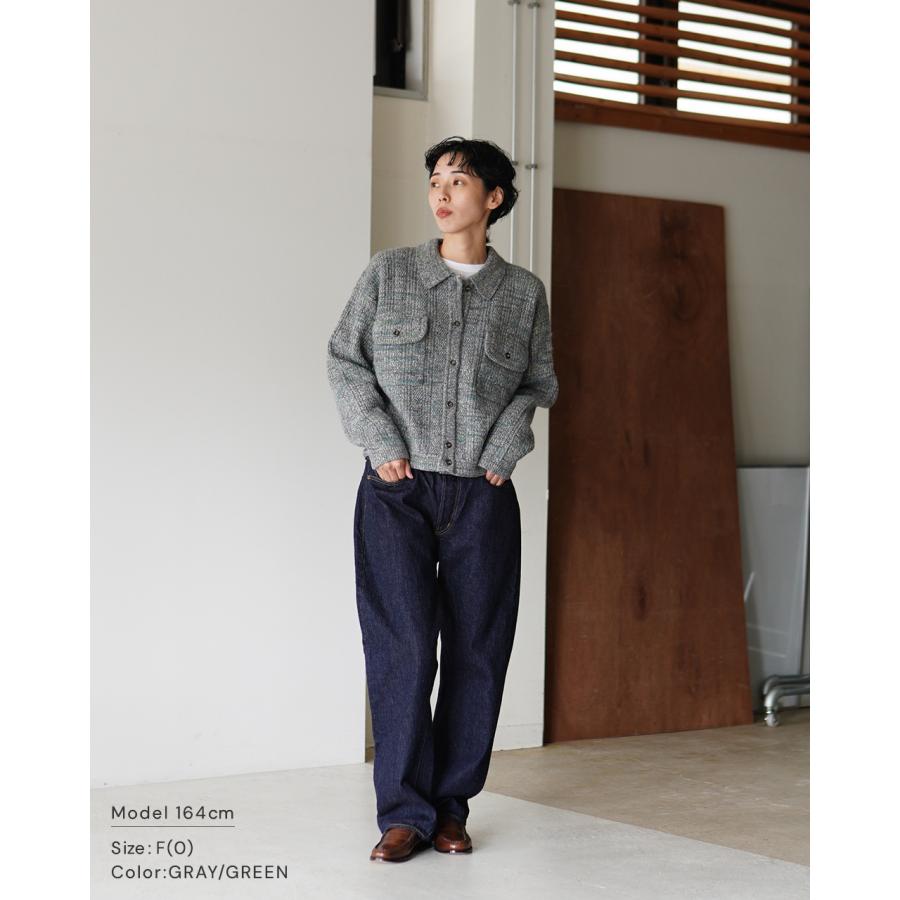 新品タグ付未使用/クレプスキュール/コットンカシミヤニットジャケット クレプスキュール crepscule ジャケット レディース リブ