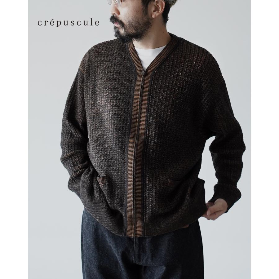 クレプスキュール crepscule カーディガン ケーブルジップカーディガン