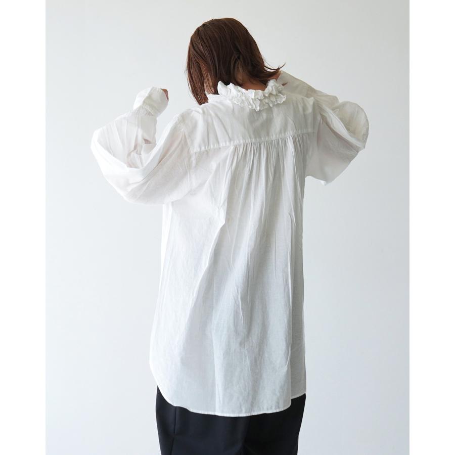 crinkle SALE！クリンクル クリンクル ブラウス コットンフリル