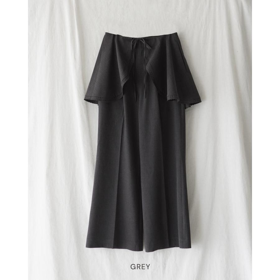 SALE！クリンクル クリンクル crinkle ワイドパンツ スカラップ ケープ