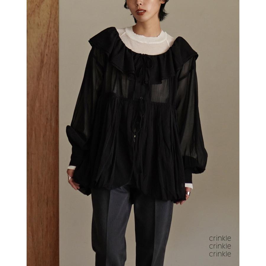 SALE！クリンクル クリンクル crinkle ブラウス フリルバルーン
