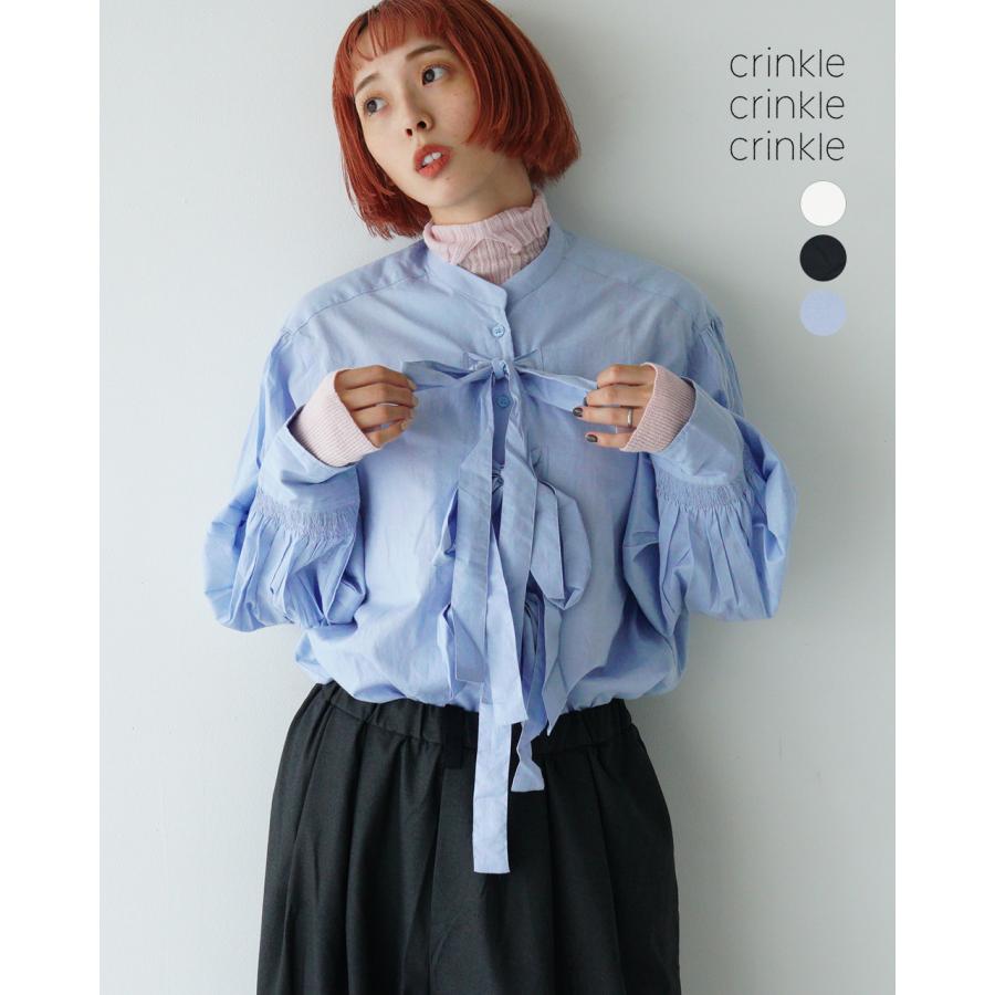 クリンクル crinkle ブラウス リボンブラウス RIBBON BLOUSE CC-3015