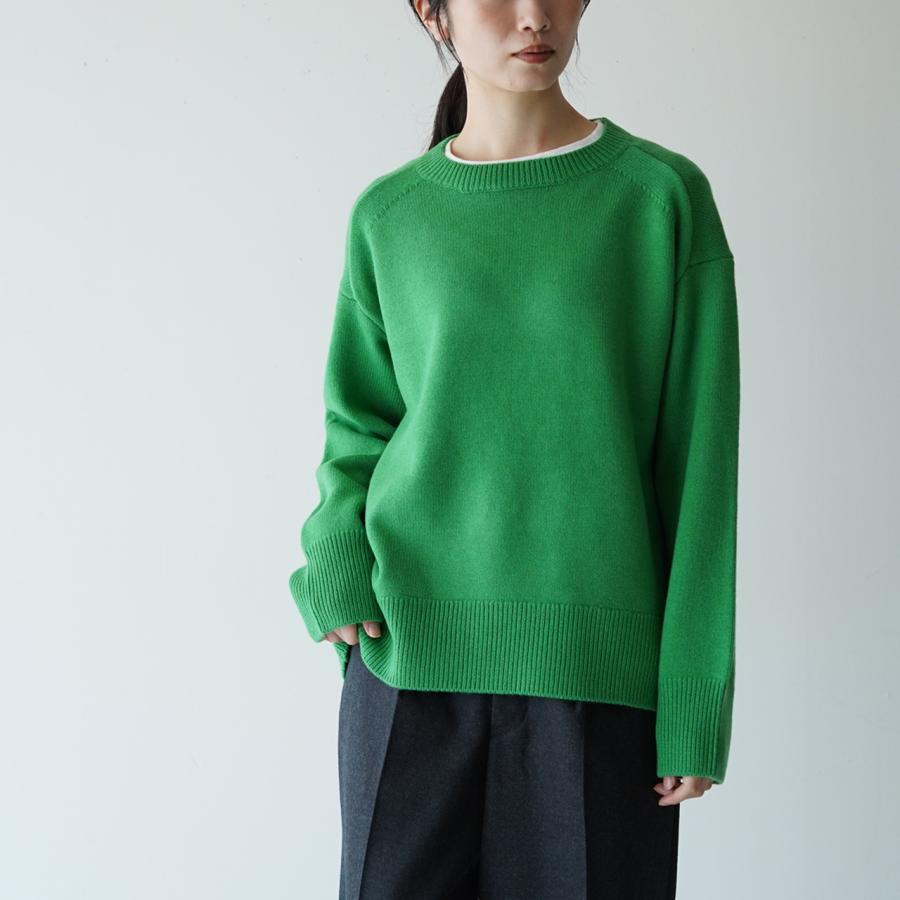 エマキュレイト Emmaculate メリノウール混 クルーネック ローゲージ