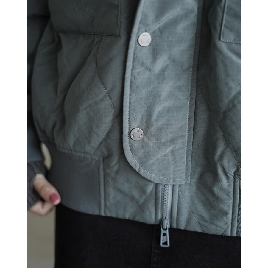 新品正規品【V12/sizeL】フリース　ハイブリッド　キルティングアウター MFJ-2534 レザースリーブキルティングジャケット – マックス