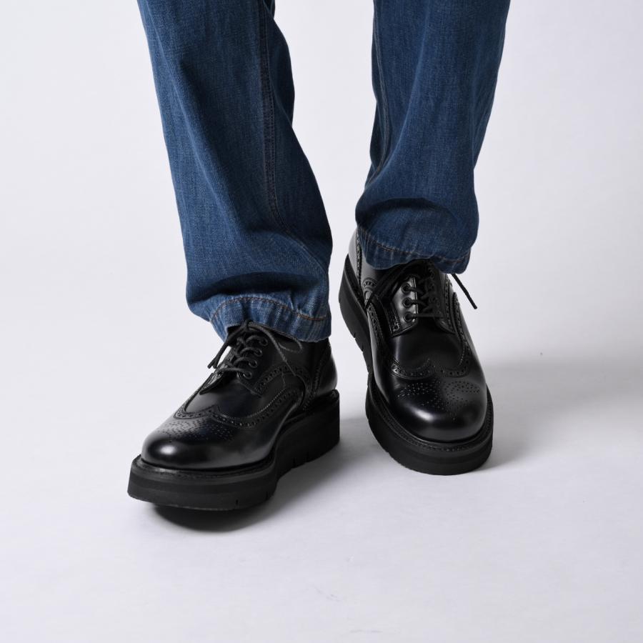 フットザコーチャー foot the coacher ウイングチップ ハーダーレザー 革靴 シューズ ブラック 黒 メンズ 26.0cm-28.0cm  FTC2334001 セール