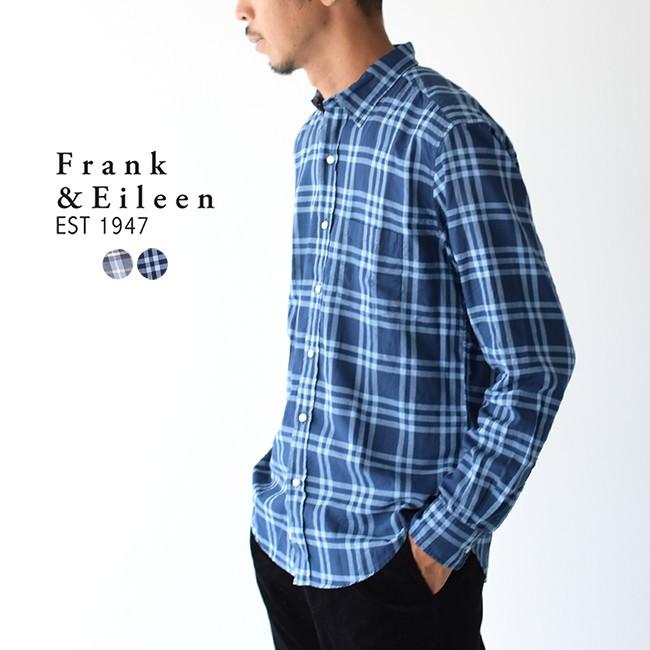 フランクアンドアイリーン Frank Eileen レギュラーカラー ブルー チェック シャツ 長袖 メンズ トップス Frank Crouka Yahoo 店 通販 Yahoo ショッピング