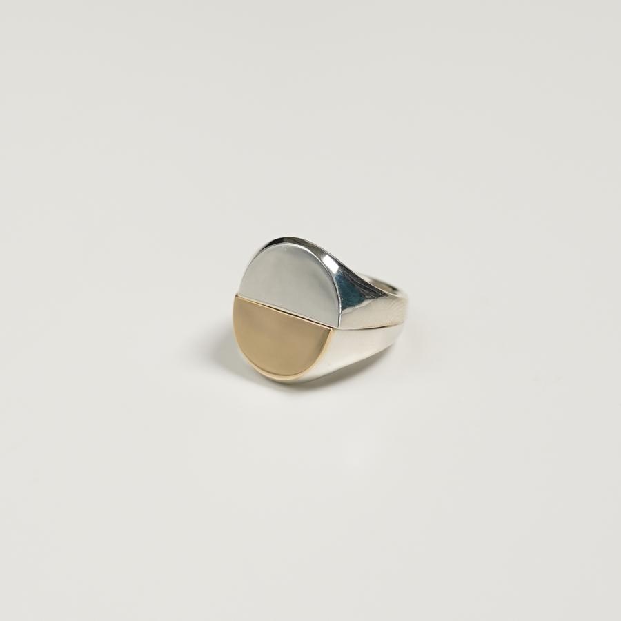 ポイント10倍 ガーデンオブエデン Garden of Eden シグネット ブレイク リング  signet break ring SV&18k (XL) シルバー925 18K ゴールド 23AW020の画像